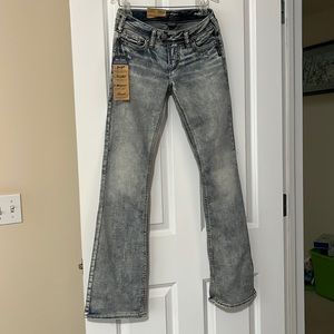 Silver jean low/boot w26 l33